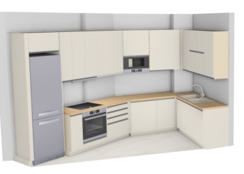 ΚΑΤΑΣΚΕΥΗ ΚΟΥΖΙΝΑΣ  ΑΠΟ  MDF 6020 CREM ΓΥΑΛΙΣΤΕΡΟ