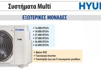 ΚΛΙΜΑΤΙΣΤΙΚΑ HYUNDAI  MULTI  18000 BTU